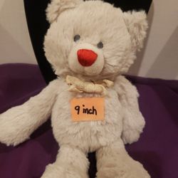 Demdaco Birthstone 9 Inch Teddy Bear Plush Red Nose & Heart Stuffed Animal Toy  O