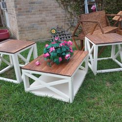 Coffee table and end tables