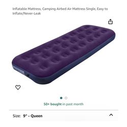 Brand new 9” Queen Inflatable Mattress, Camping Airbed Air Mattress Single, Easy to Inflate/Never-Leak  Whitestone/Flushing, Queens or Midtown Manhatt