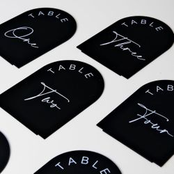 Black Table Numbers 1 - 15 - USED ONCE 