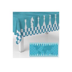 Party Tablecloth Chessboard Checkered 53x98”