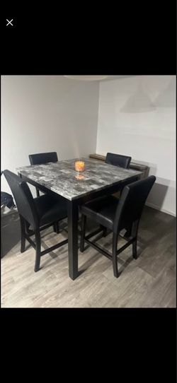 Dining table and chairs