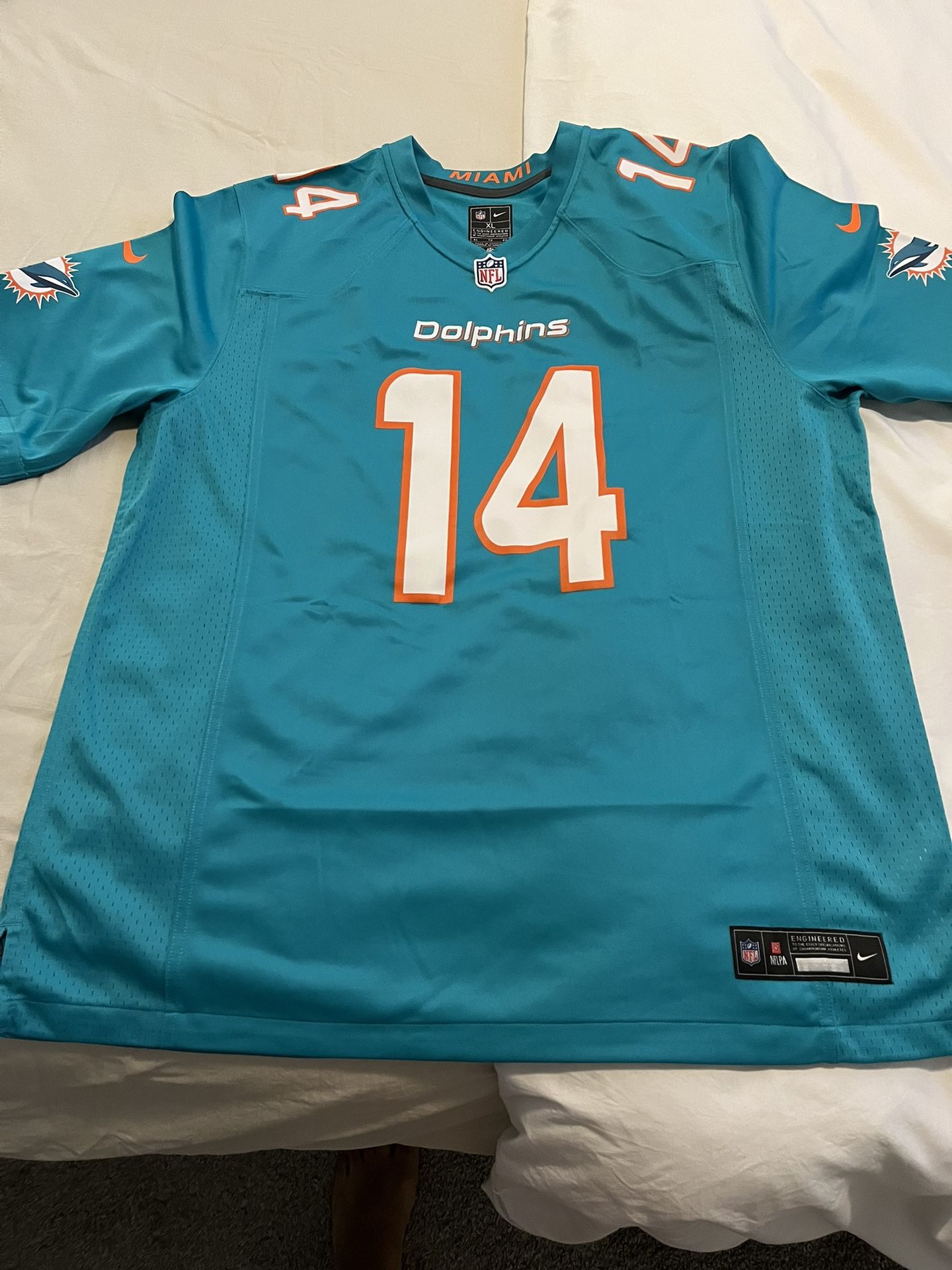 Brand New Custom Ewers Miami Dolphins Jersey Size Xl