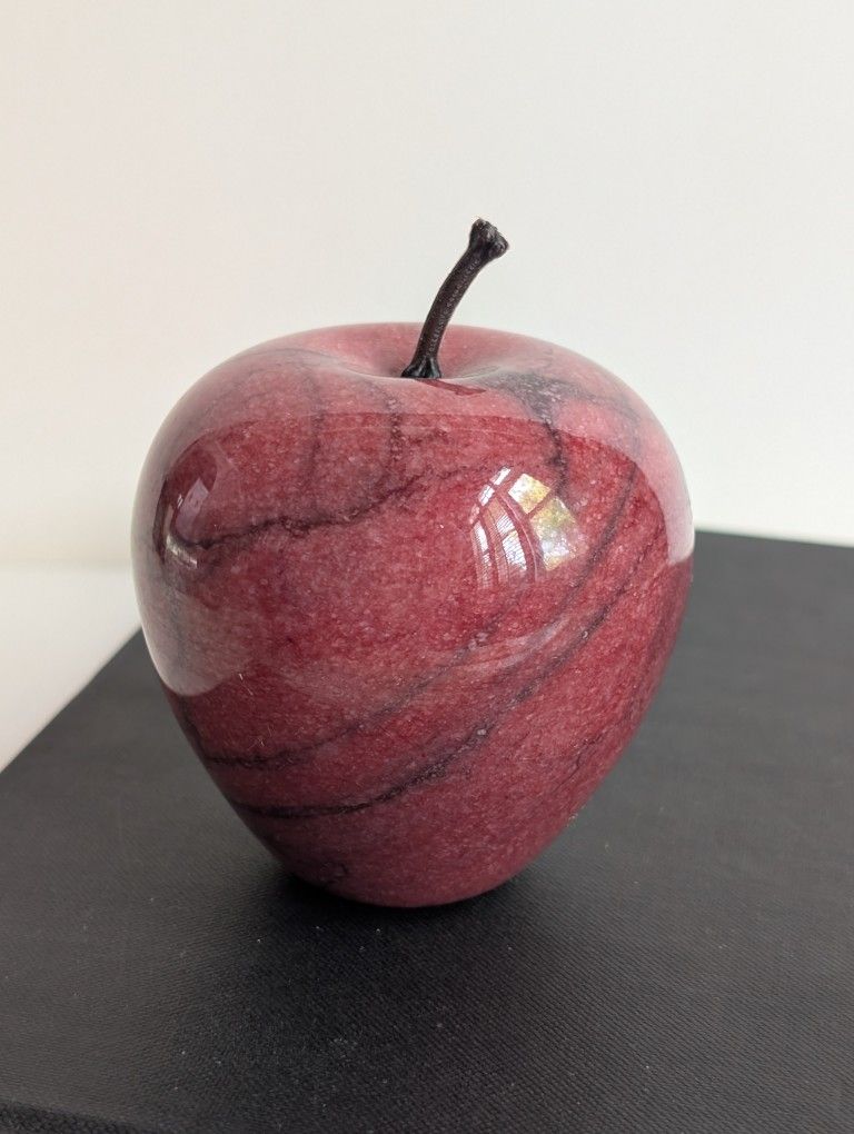 Vintage Marble Apple Paper Weight (Left One)