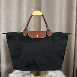 AUTHENTIC Black Long Champ Tote 