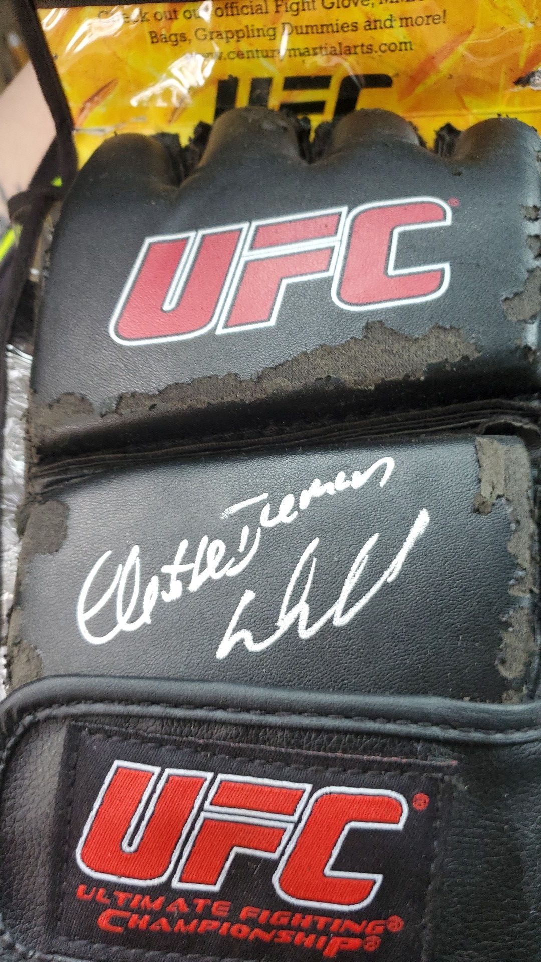 Chuck Liddell autographed glove
