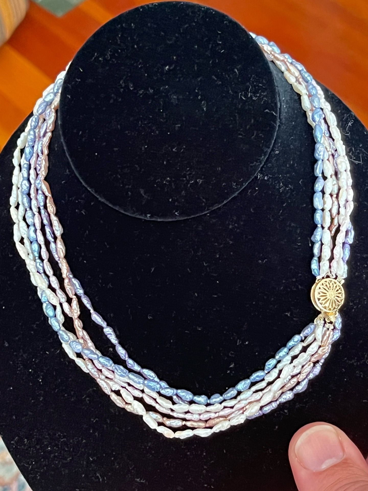 14k gold fresh water pearl necklace 16 inches