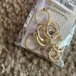 fashion jewlery hand accesories rings gold tone 