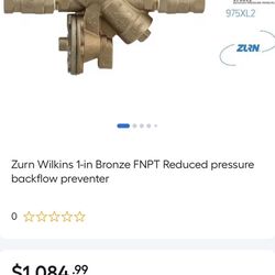 Brand New Sealed Reduced Pressure Principle Backflow Preventer