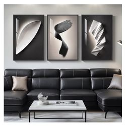 Large Framed Modern Wall Art  