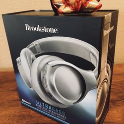 New! Upscale Line Wireless Bluetooth Compatible Headphones Gift Box - Light Silver