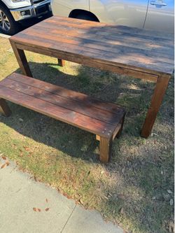 Table and bench