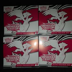 Pokemon TCG Scarlet & Violet White Flare Elite Trainer Box Lot Of 4