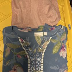 Womens Belle Kim Gravel Top And Cardigan Med