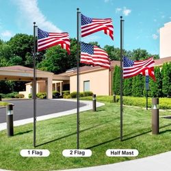 25FT Sectional Flag Pole Kit(Jh2209D)