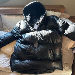 Bod & Christensen Leather Puffer Pullover