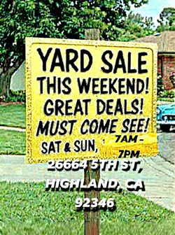 YARD SALE EVERYTHING MUST GO CHEAP