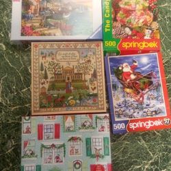 Lot Of 5 Vintage Jigsaw Puzzles 