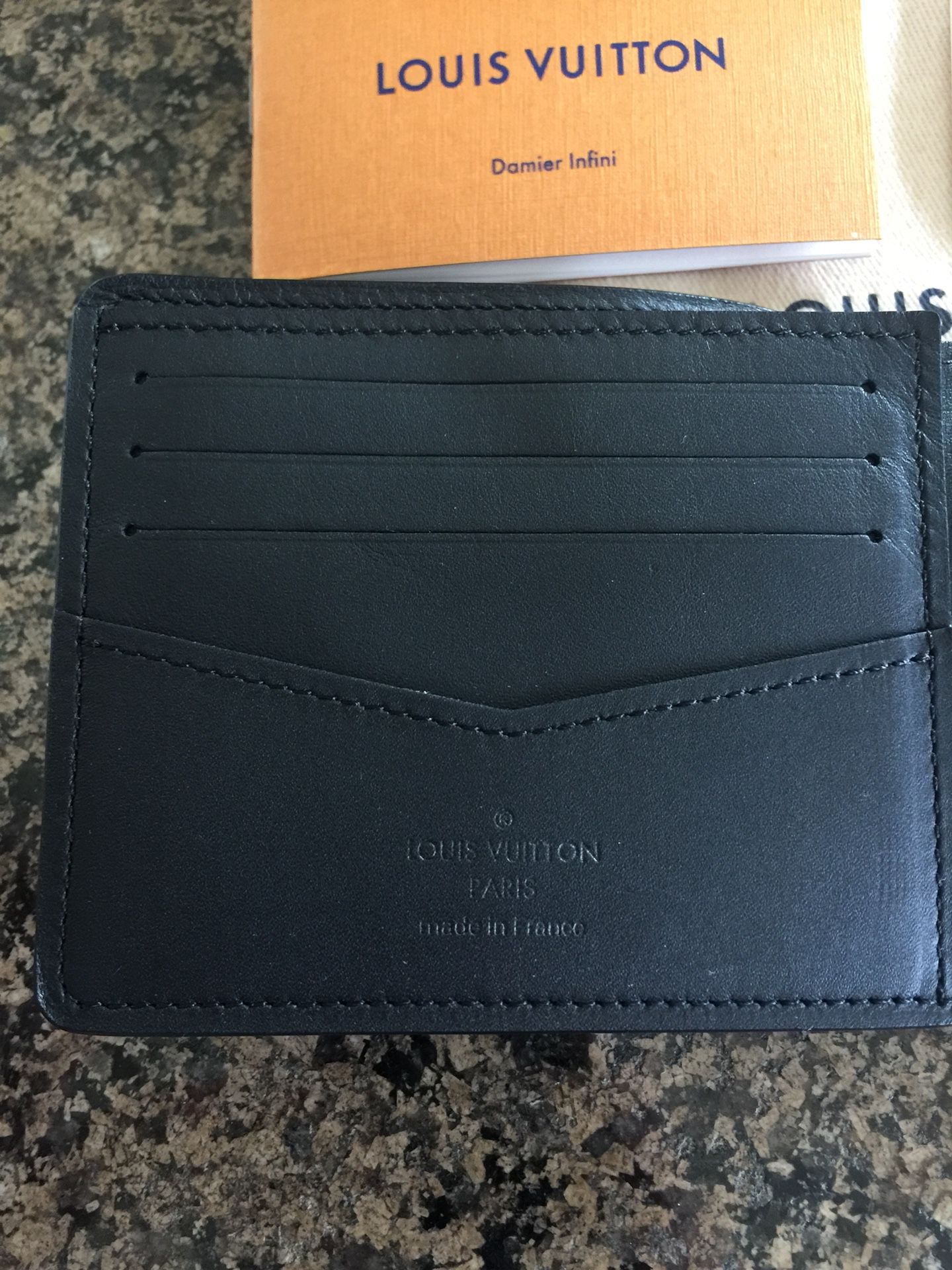 NEW Louis Vuitton N63124 Wallet PF. MULTIPLE D. INFINI ONYX 4679