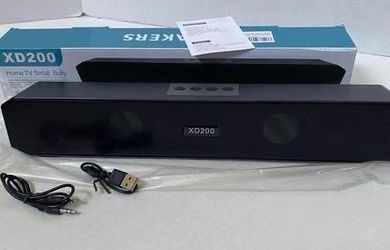 New Mini Speaker Portable Sound Bar Speaker, Dual Pairing - Black 15” W