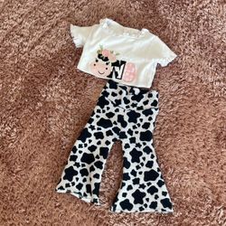 Cow Print First Birthday Set 