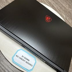 MSI GF63 Thin 15.6 Inch Gaming Laptop New - Pay $1 today and pay the rest later -