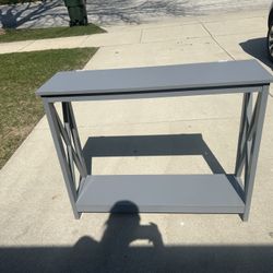 Light Grey/Blue Sofa table, Entry Table