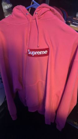Hot pink supreme box logo xxl