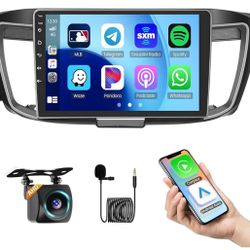 Car Radio for Honda Accord 9th 2.0L (Manual A/C) 2014 2015 2016, 10.1 inch 