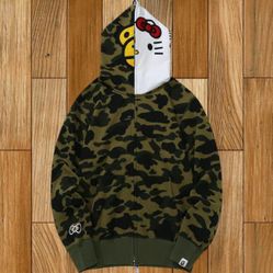 Bape Collab Hello Kitty Dark Green 