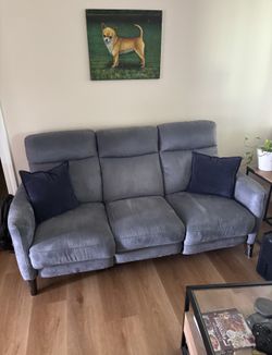 Blue 78” Sofa (partial Recline)