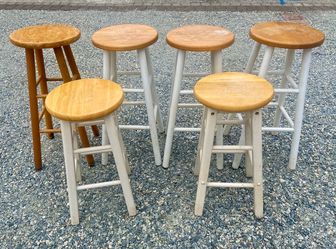 Wooden Bar Stools (up to 6)