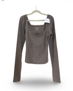 American Eagle square neck top with lace. US size Small
