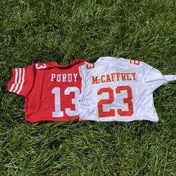 Brock Purdy + Christian McCaffrey 49ers NFL Jersey Bundle