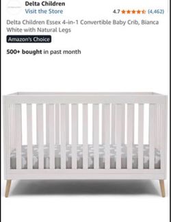 Like New - Delta Children Essex 4-in-1 Convertible Baby Crib