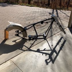 harley davidson chopper frame with front end Thumbnail