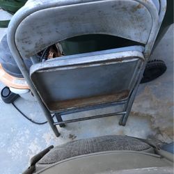 Metal Chairs Old Rusted 