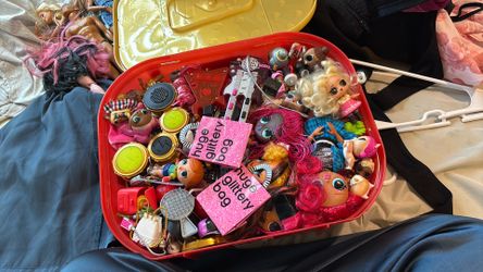 Whole box filled with LOLS and OMG DOLLS