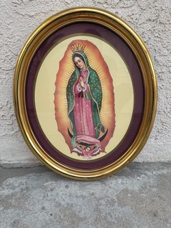 Our Lady of Guadalupe devotional picture produced by Home Interiors & Gifts (often referred to as Homco)
