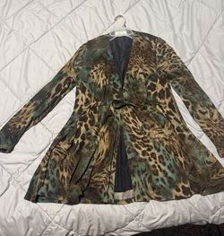Vintage Leopard Print Mira Couture Cardigan 