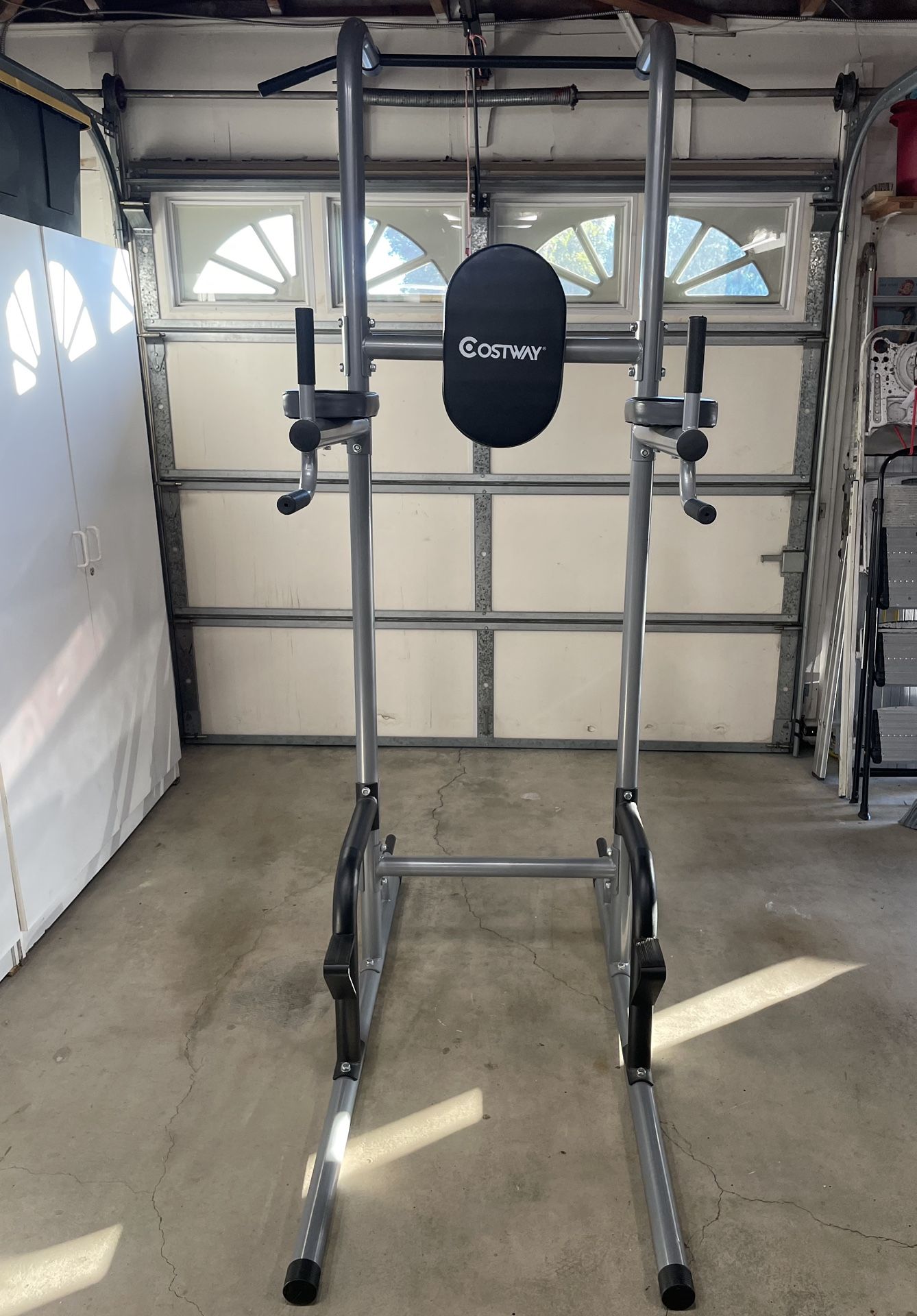 85” Costway Pull Up Bar Dip Bar Power Tower - Home Gym Equipment Full Body Workout