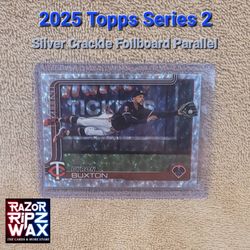 BYRON BUXTON 2025 TOPPS #530 SILVER CRACKLE FOILBOARD MLB BASEBALL CARD TWINS FREE SHIPPING 