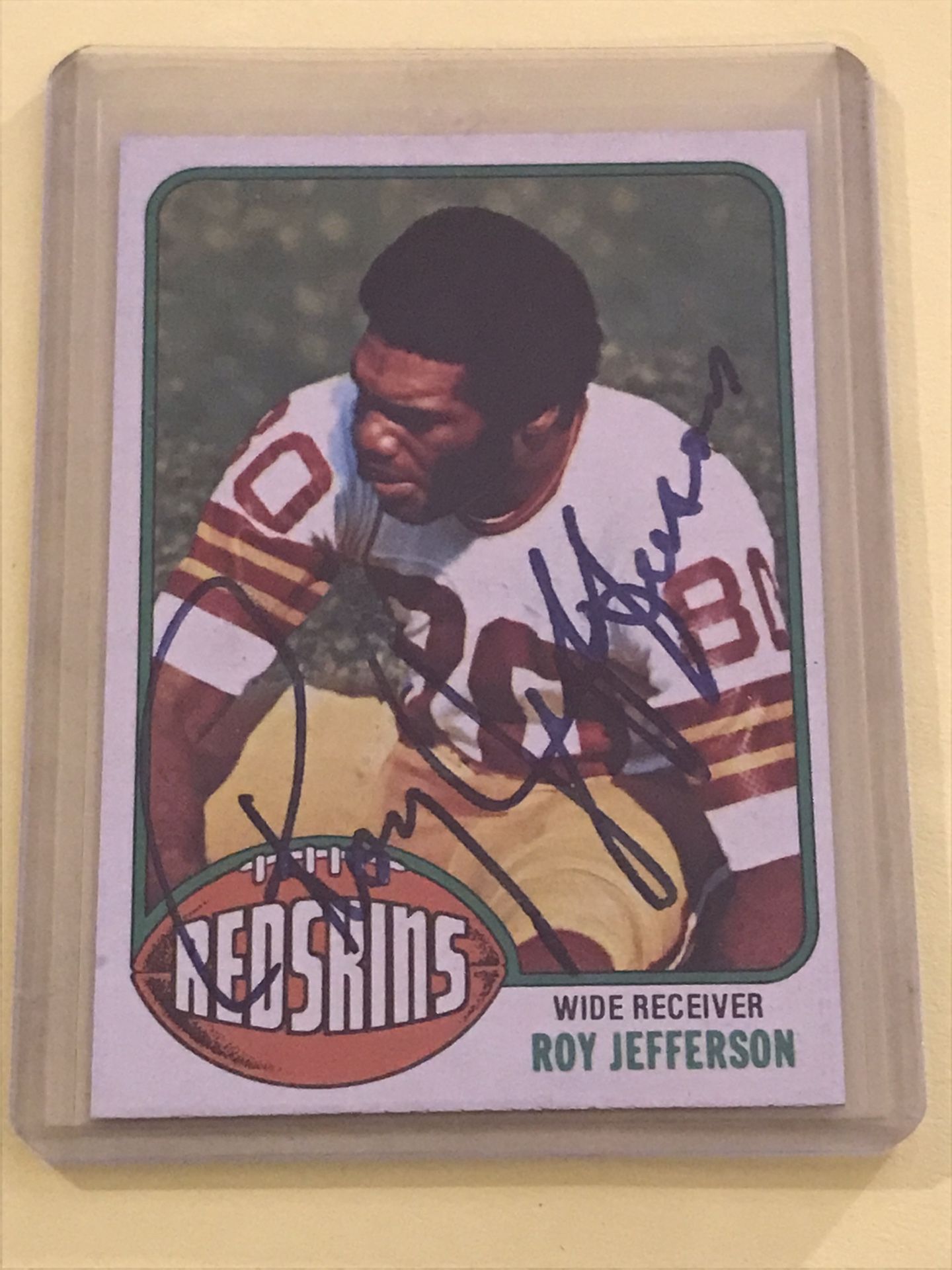 Washington Redskins ROY JEFFERSON autograph signed 1976 TOPPS Card