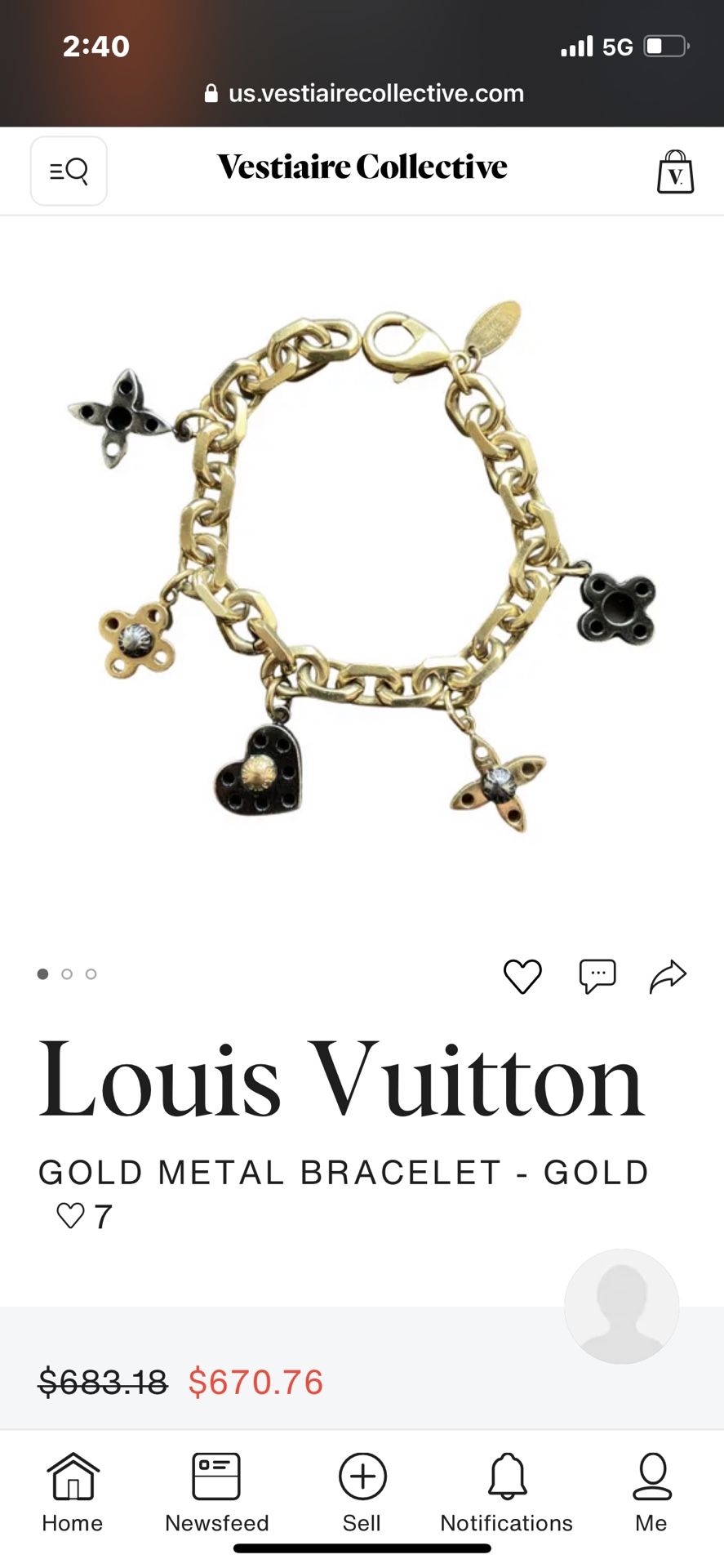 Louis Vuitton Charm Bracelet 