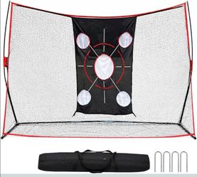 Heavy Duty Golf Net, Multi-Target Training, 10×7ft, Portable & Foldable Golf Practice Net, Handles High-Speed Shots, Weather-Resistant for Outdoor Ind
