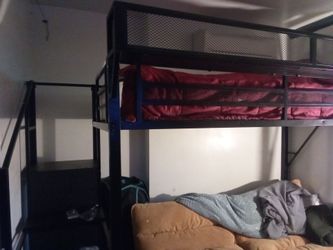 Metal loft bed frame XL