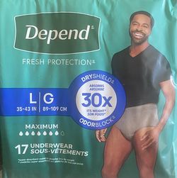Men’s Depends briefs