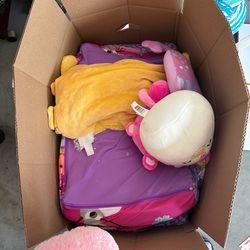 $25/ box come and grab it. Stuffed animals and more.