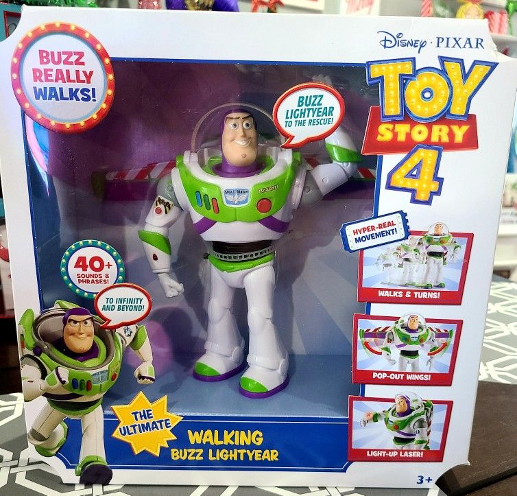 Toy Story 4 BUZZ LIGHTYEAR WALKING TALKS 8 inch Figure Brand