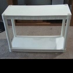 2 -  Tier Resin White Shelf No Cracks
